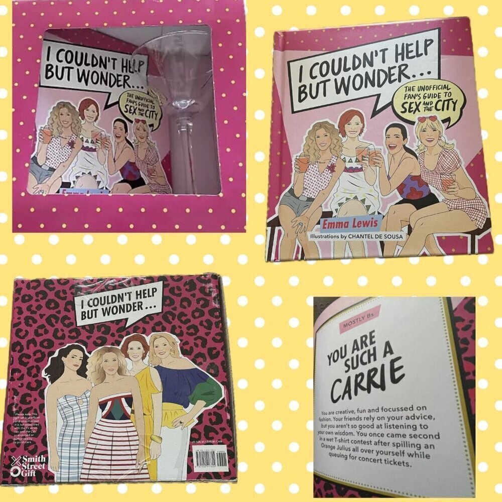 Smith Street Gift Sex &The City Ultimate Guide 96 Page Book & Cocktail Glass Set
